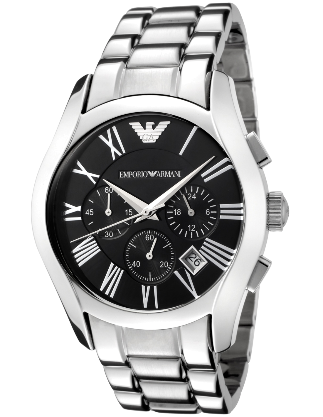 Montre Emporio Armani AR0674 chronomètre rond cadran noir