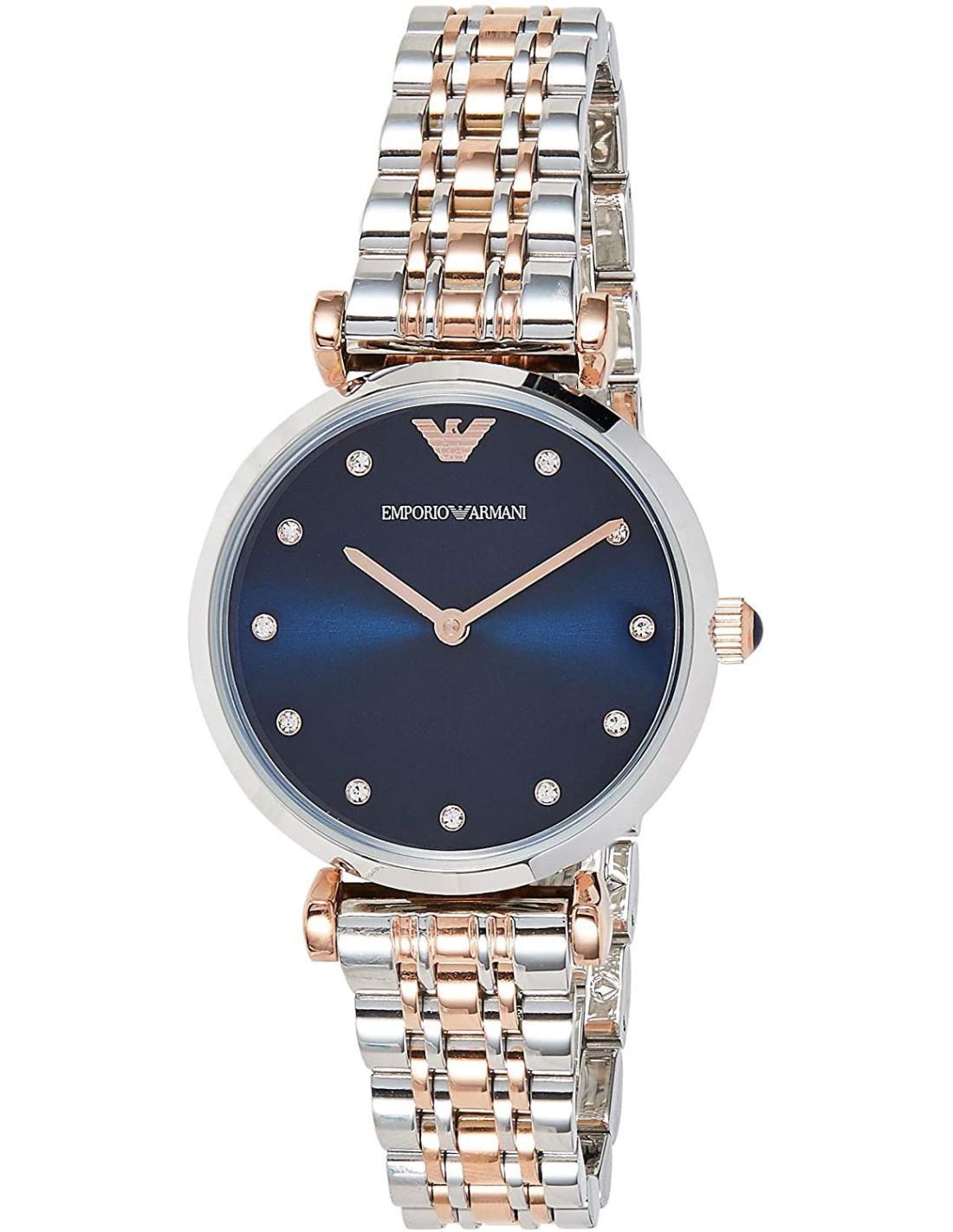 Montre Femme Emporio Armani Gianni T-Bar AR11092 cadran bleu nuit