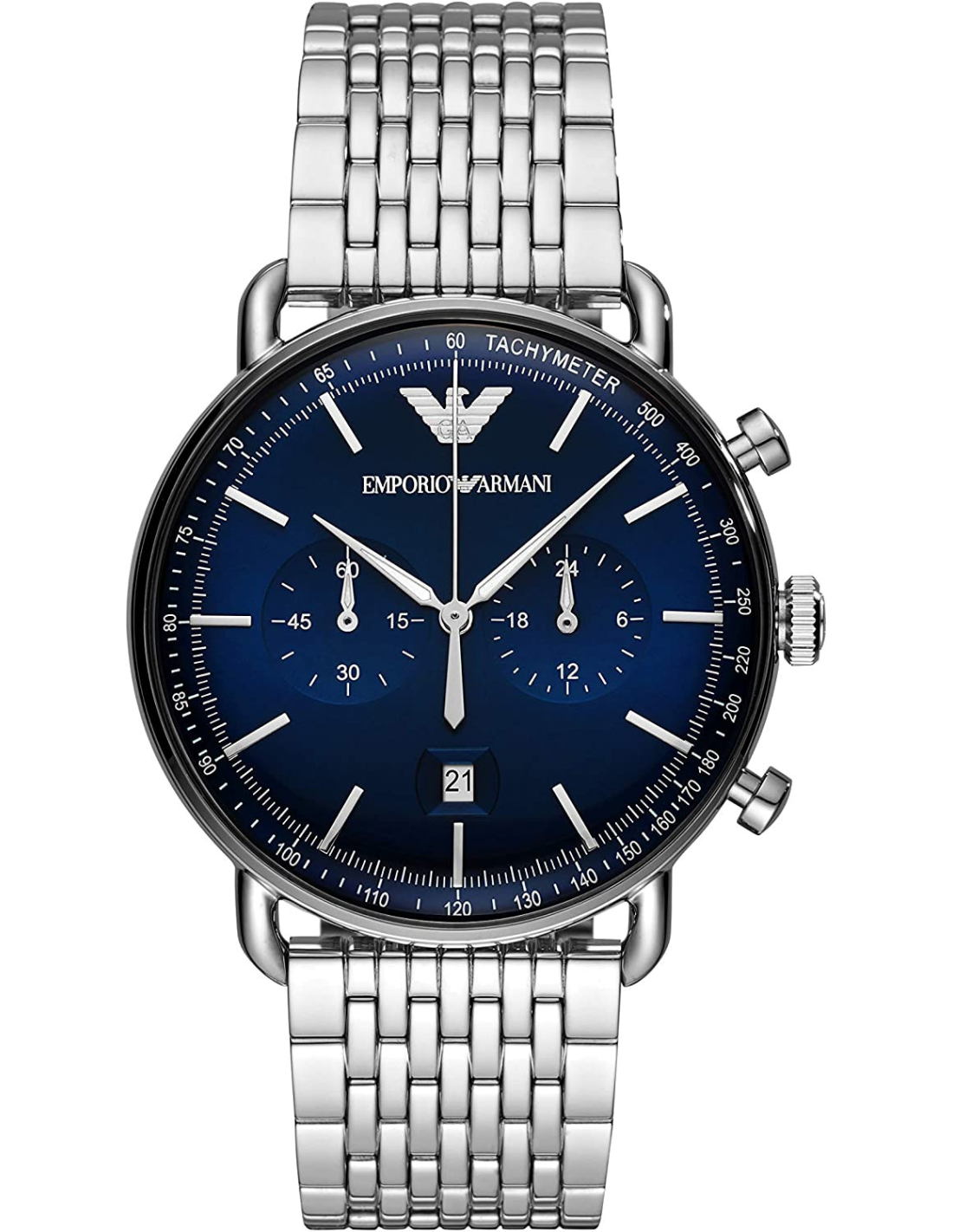 Montre Homme Emporio Armani Aviator AR11238 Chronographe cadran bleu