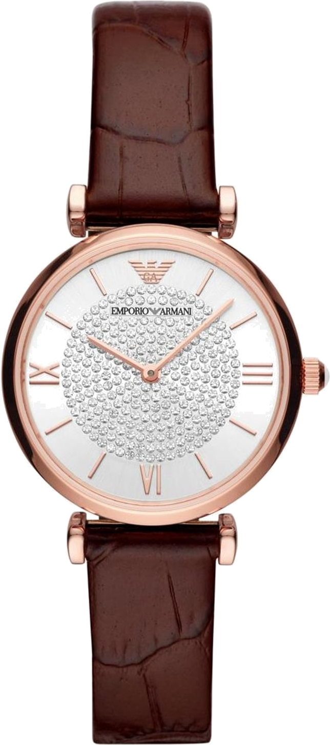 Montre Emporio Armani AR11269 Cadran Nacre et Bracelet Cuir Marron