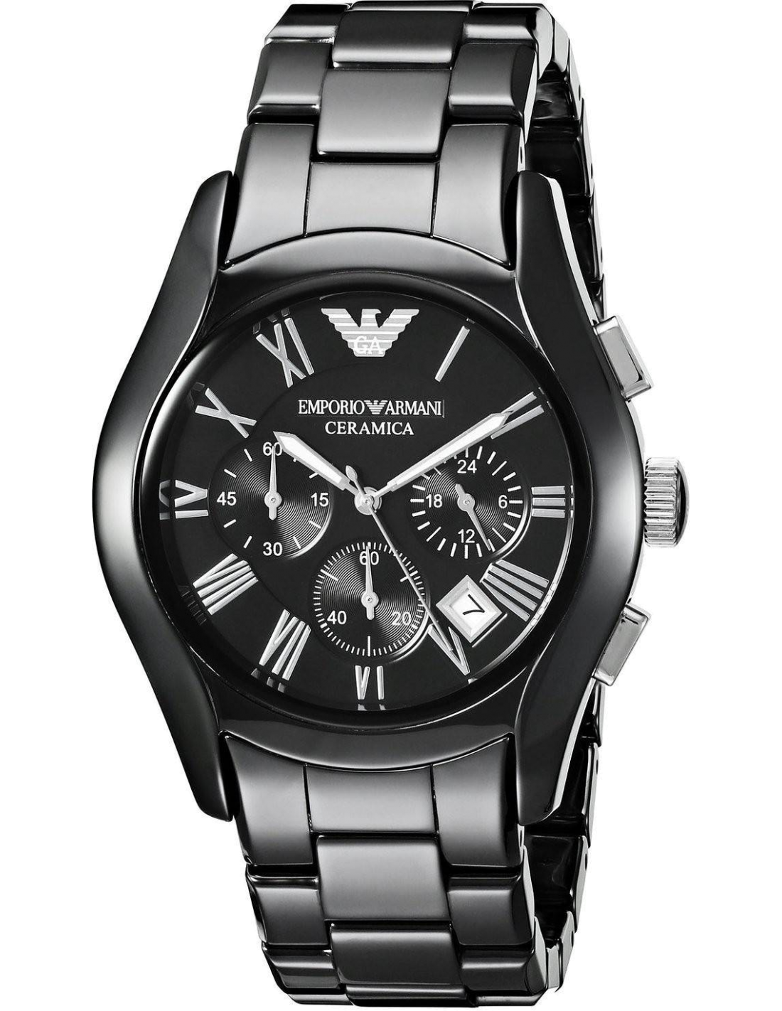 Montre Emporio Armani AR1400 en Céramique Noire avec Chronographe