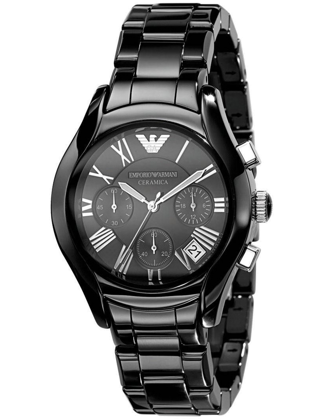 Montre Homme Emporio Armani Ceramica AR1401 en céramique noire