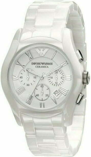 Montre Emporio Armani Ceramica AR1403 en céramique blanche