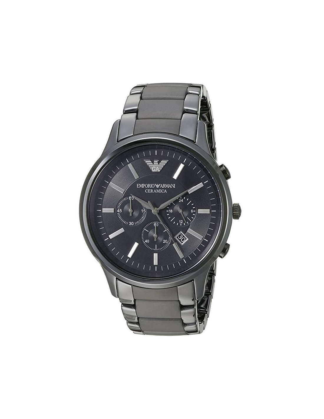 Montre Homme Emporio Armani AR1451 en Céramique Noire avec Chronographe
