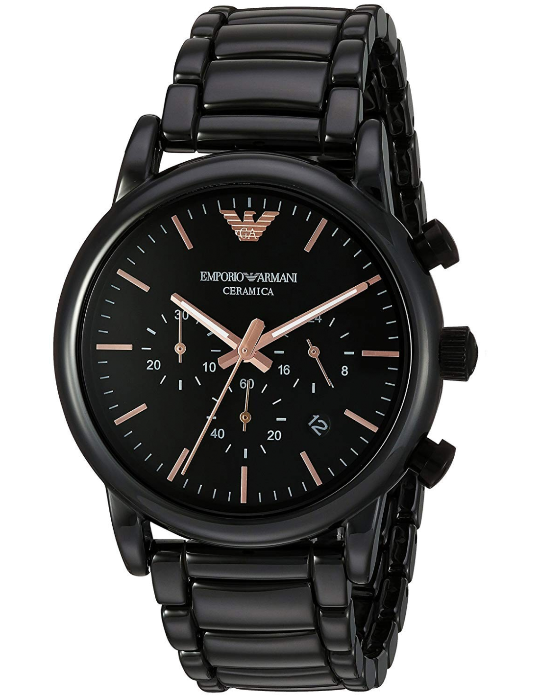 Montre Emporio Armani Luigi AR1509 Chronographe en céramique noire