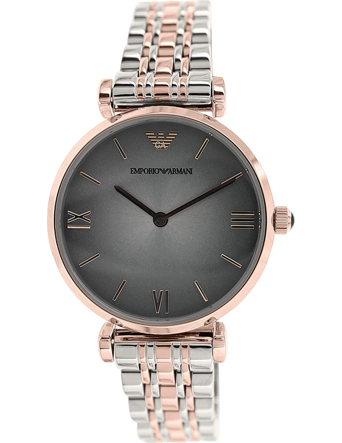 Montre Femme Emporio Armani AR1725 en Acier Bicolore Argent et Or Rose