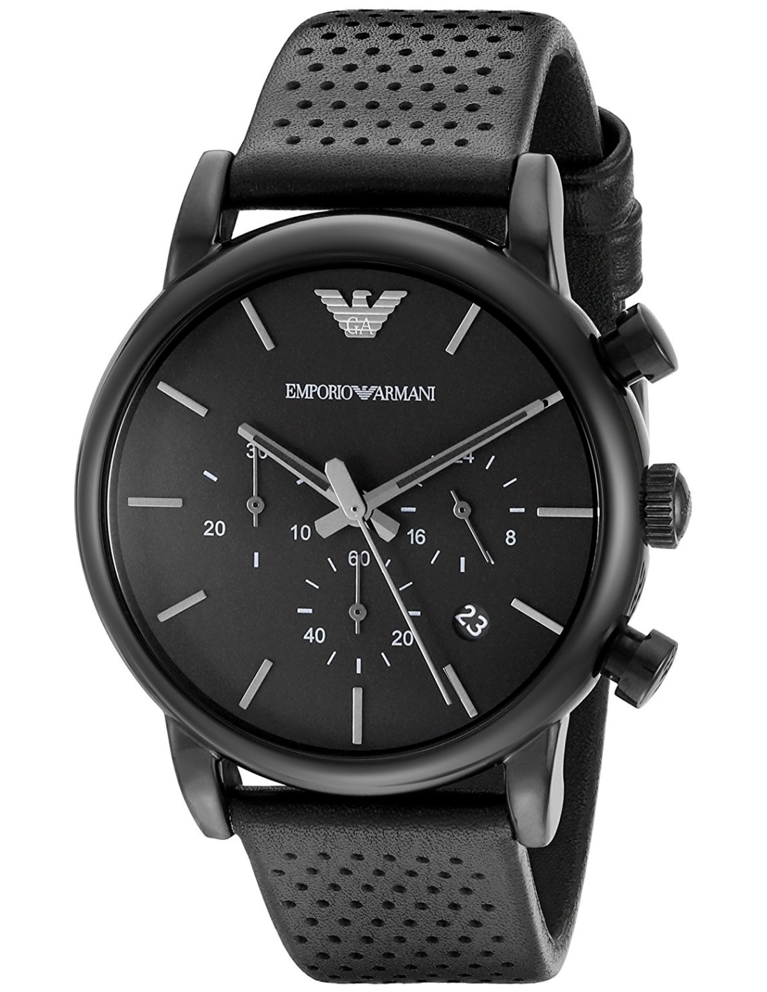 Emporio Armani AR1737 face cadran noir — Montres Outlet