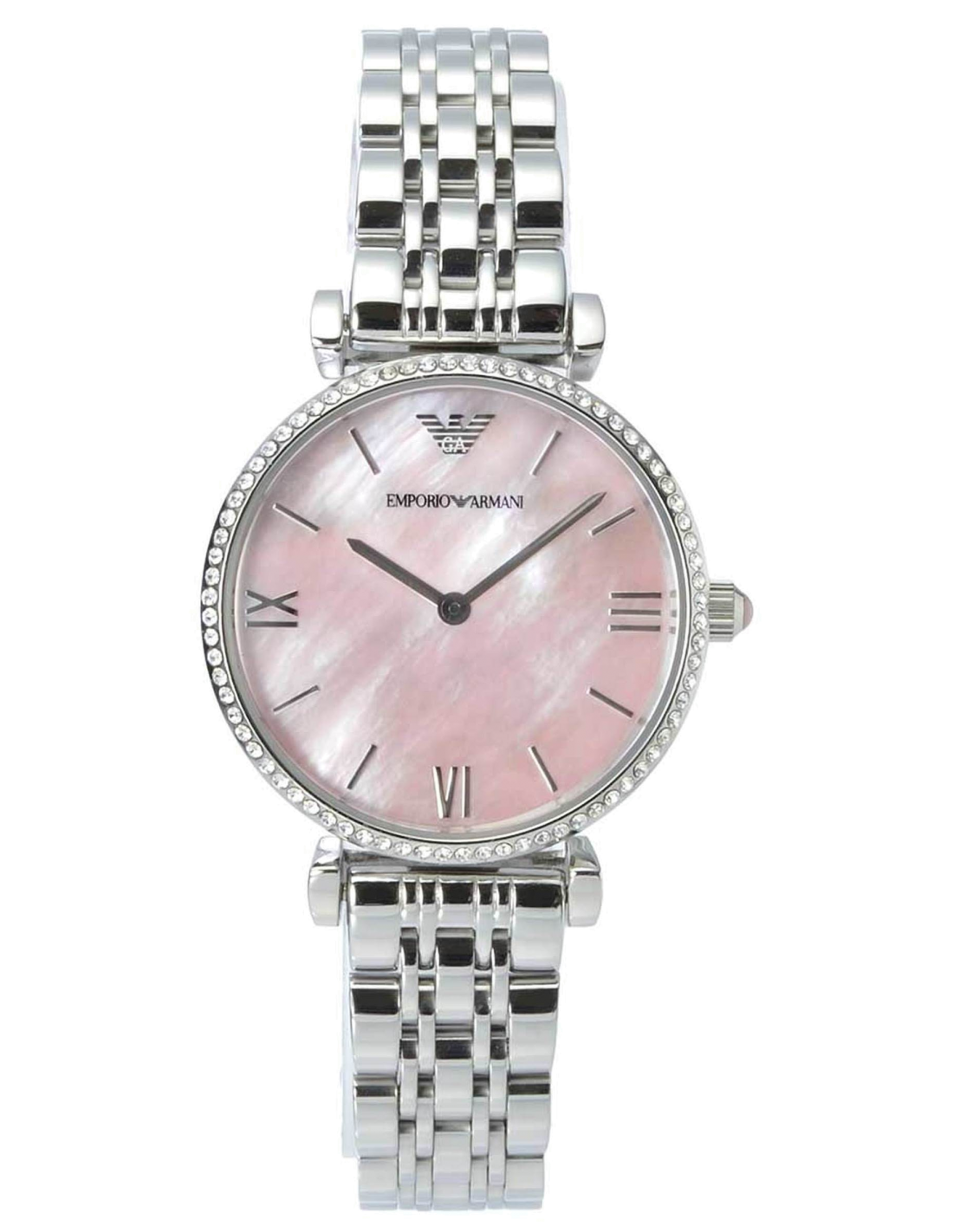 Montre Emporio Armani AR1779 avec Cadran en Nacre Rose et Bracelet Cuir