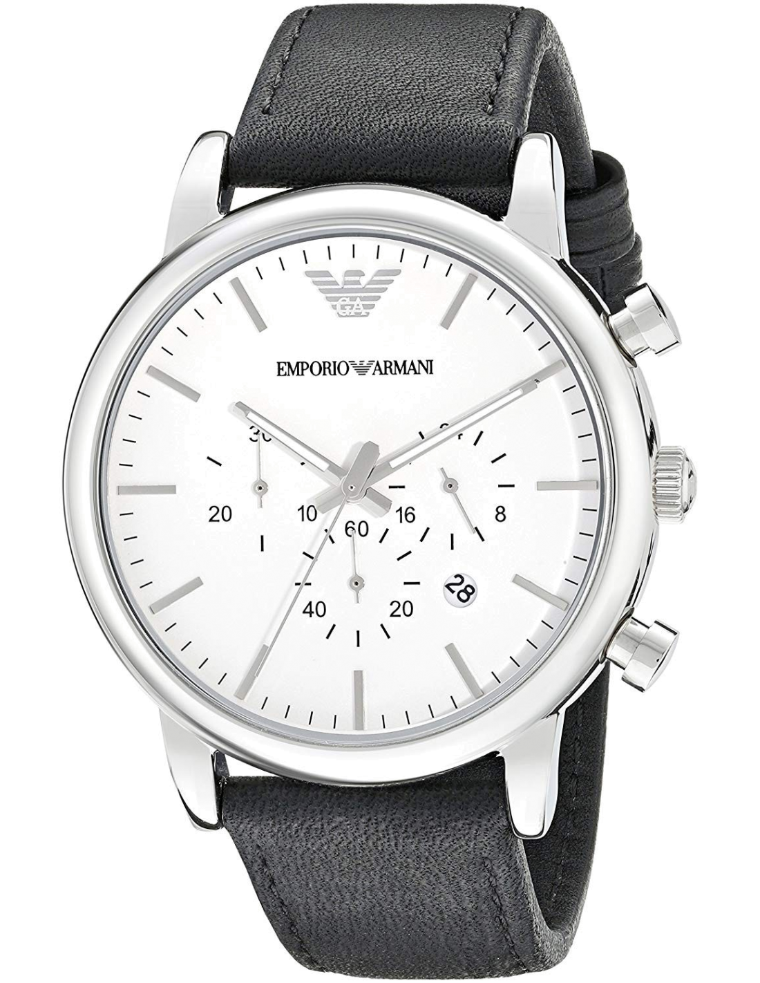 Montre Homme Emporio Armani Classic AR1807 Chronomètre Cuir Noir