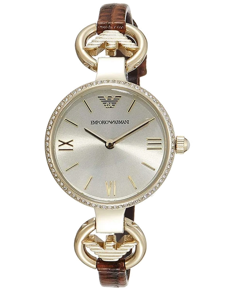 Montre Femme Armani Classic AR1885 Marron Strass