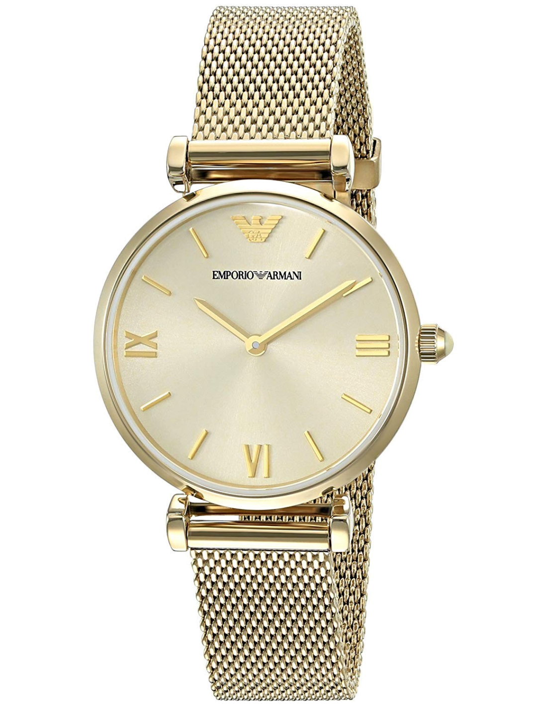 Montre Emporio Armani Gianni-T AR1957 maille milanaise doré jaune
