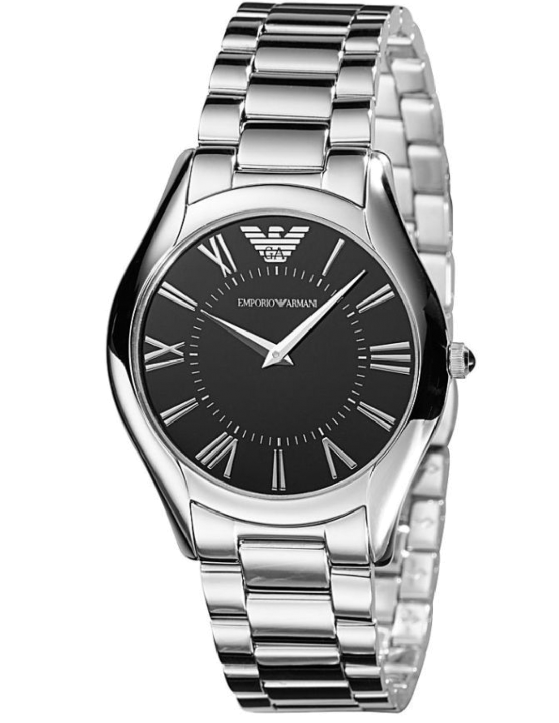 Montre Homme Emporio Armani Super Slim AR2023 Bracelet en acier argenté