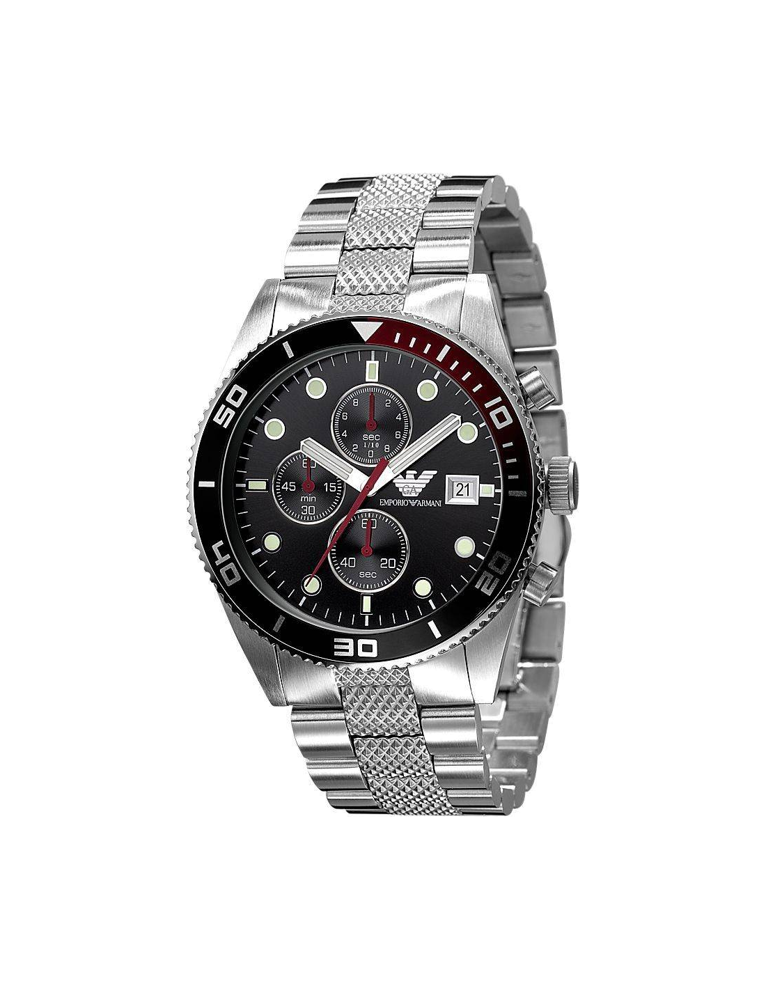 Montre Emporio Armani AR5855 Sportivo Chronographe en Acier Argenté