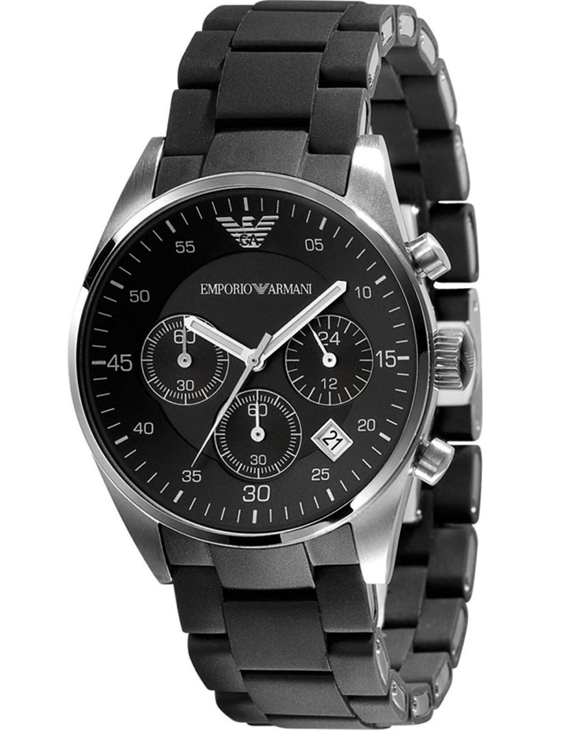 Montre Homme Emporio Sportivo Armani AR5868 bracelet silicone noir