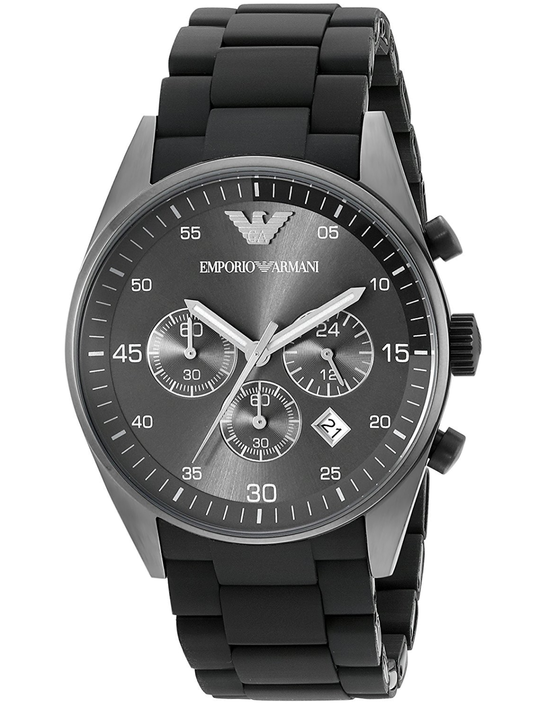 Montre Homme Emporio Armani AR5889 Chronographe Silicone Noir
