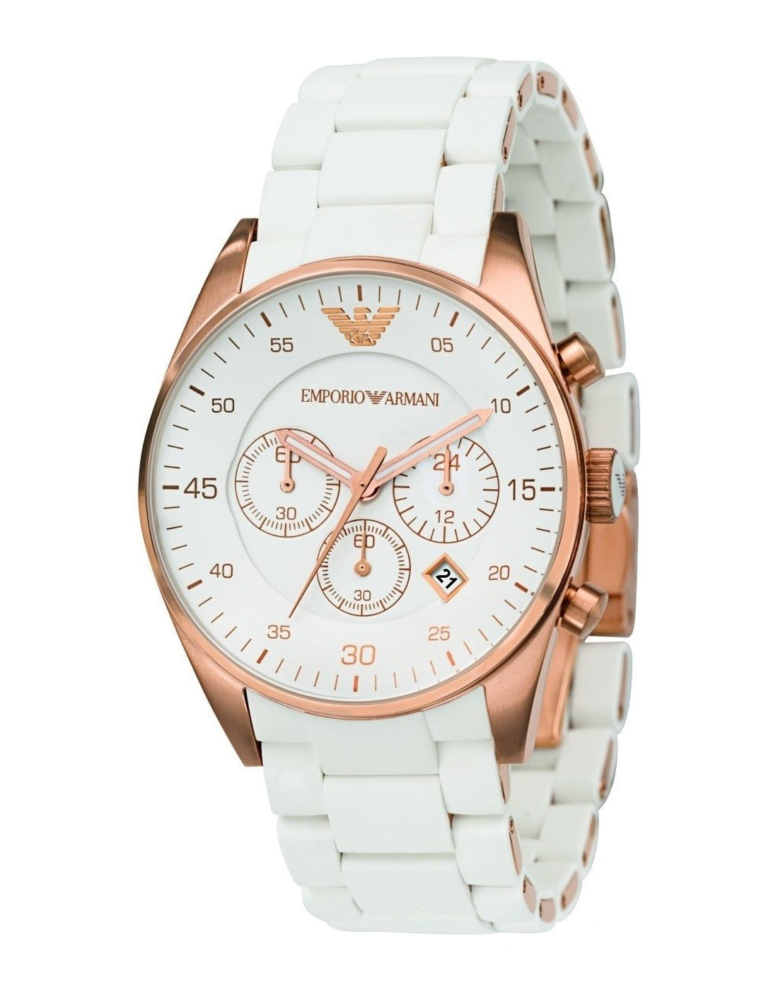 Montre Emporio Armani AR5919 Sportivo Bracelet Silicone Blanc