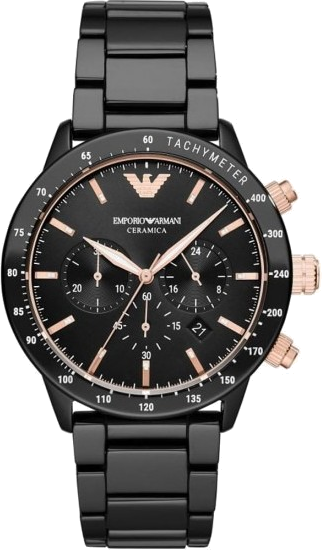 Montre Homme Emporio Armani Ceramica AR70002 Chronomètre en céramique noir