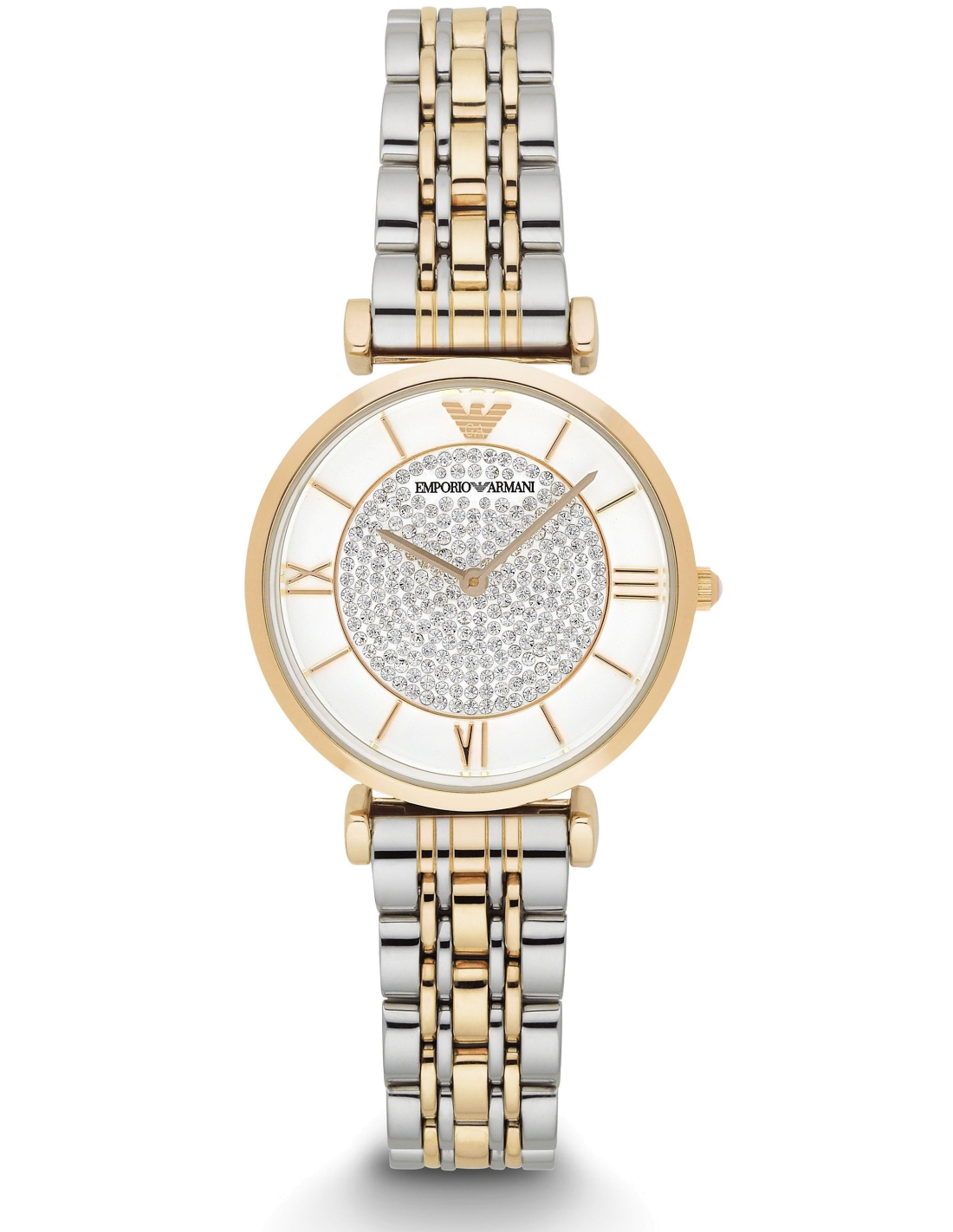 Montre Emporio Armani AR8031 Cadran Nacre et Bracelet Bicolore Argenté et Doré