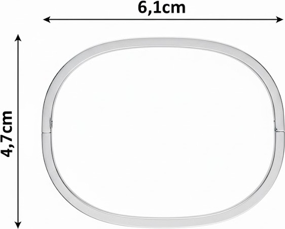 Bracelet jonc rigide Emporio Armani en acier inoxydable argenté - Taille M - Réf. 112247 vue 3