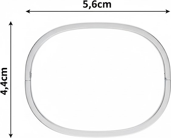 Bracelet jonc rigide Emporio Armani en acier inoxydable argenté - Taille XS - Réf. 112248 vue 3