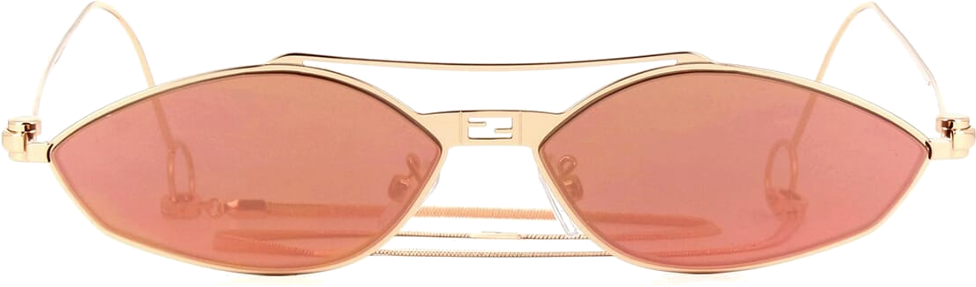 Lunettes de Soleil Fendi Baguette FE40114U-Y 33U - Monture Cat-eye doré rose pour Femme vue 3
