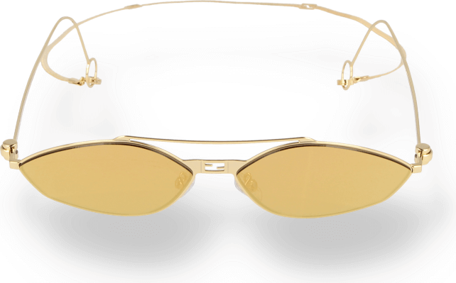 Lunettes de Soleil Fendi Baguette FE40114U-Y 30G - Monture Or Rosé Œil de Chat pour Femme vue 2