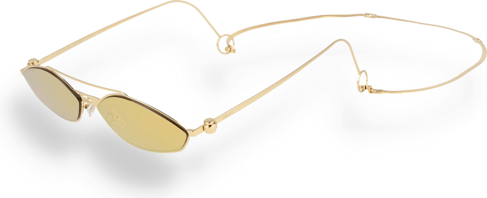 Lunettes de Soleil Fendi Baguette FE40114U-Y 30G - Monture Or Rosé Œil de Chat pour Femme