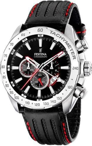 Montre Homme Festina F16489/5 Cuir & Synthétique Noir