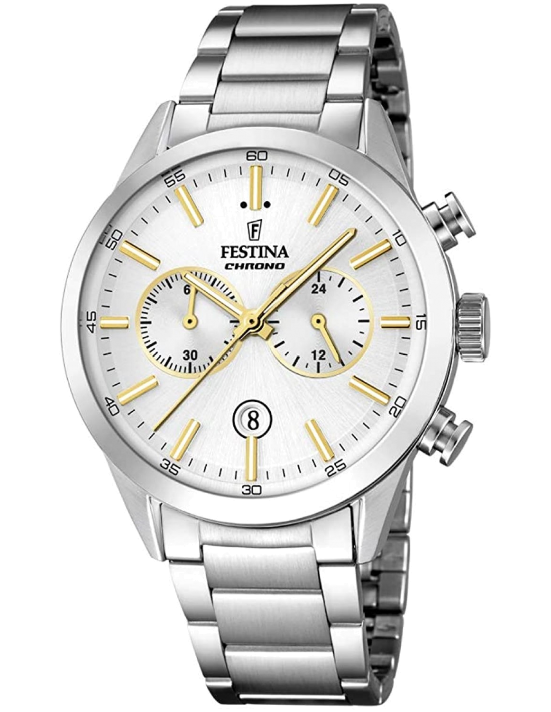 Montre Festina F16826/D en acier argenté avec bracelet à boucle déployante