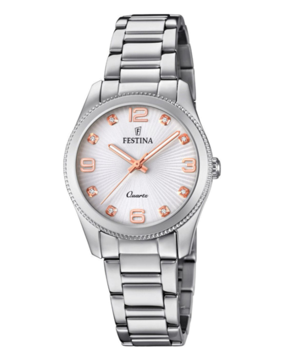 Montre Festina F20208/1 en Acier Argenté avec Cadran Clair et Bracelet à Maillons