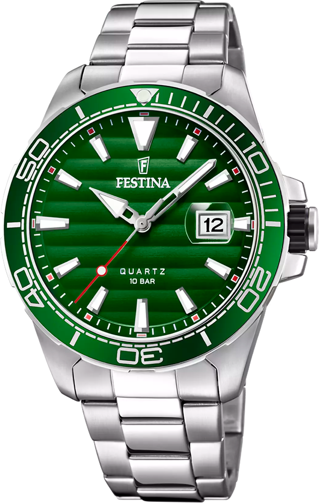 Montre Festina F20360/3 en Acier Argenté avec Cadran Vert