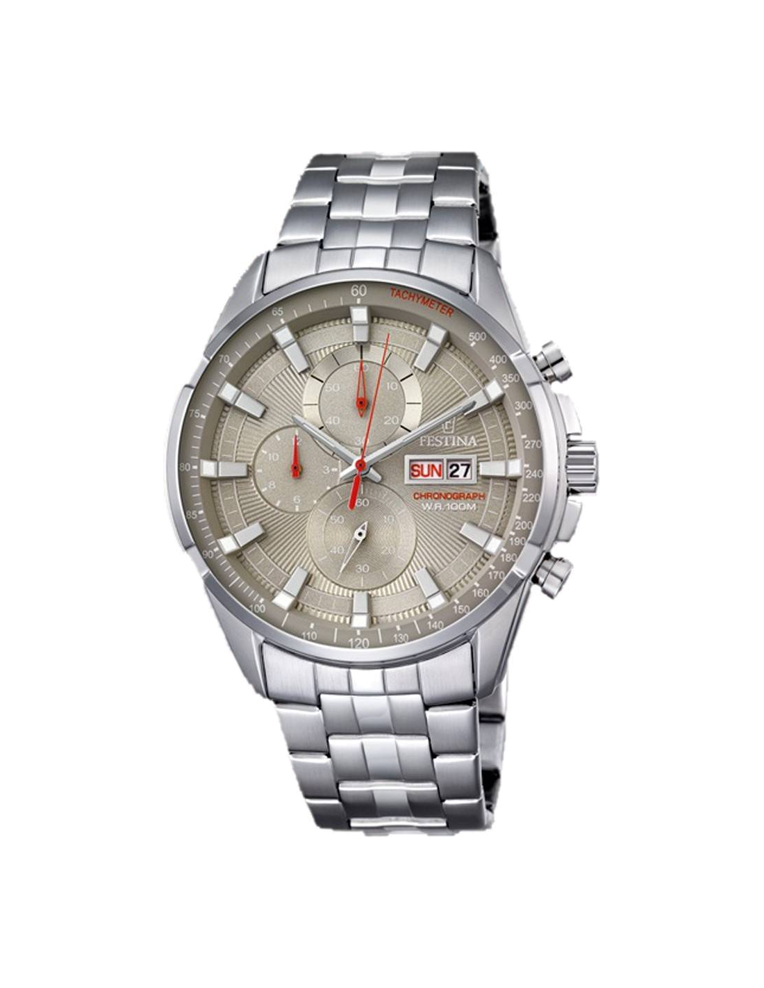 Montre Festina F6844/2 Chronographe Sport en Acier Argenté