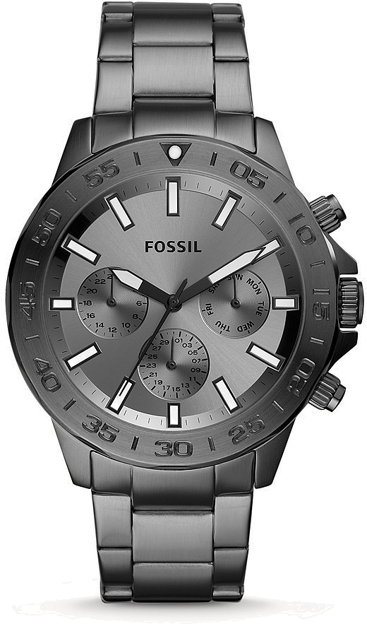 Montre Homme Fossil Bannon BQ2491 avec bracelet en acier inoxydable gris