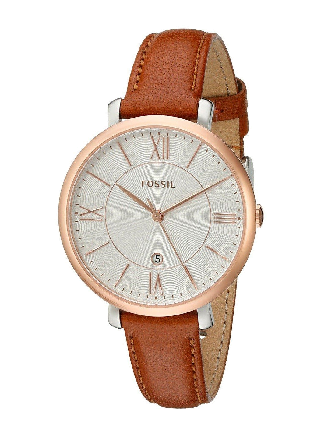 Montre Femme Fossil Jacqueline ES3842 bracelet fin cuir marron