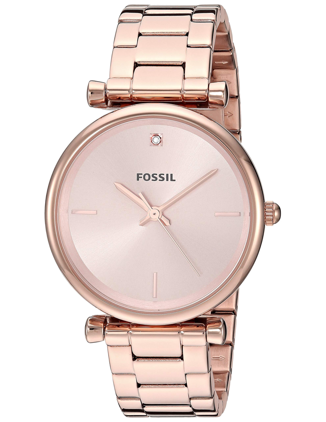 Montre Fossil ES4441 Carlie avec Bracelet en Cuir et Attaches en T