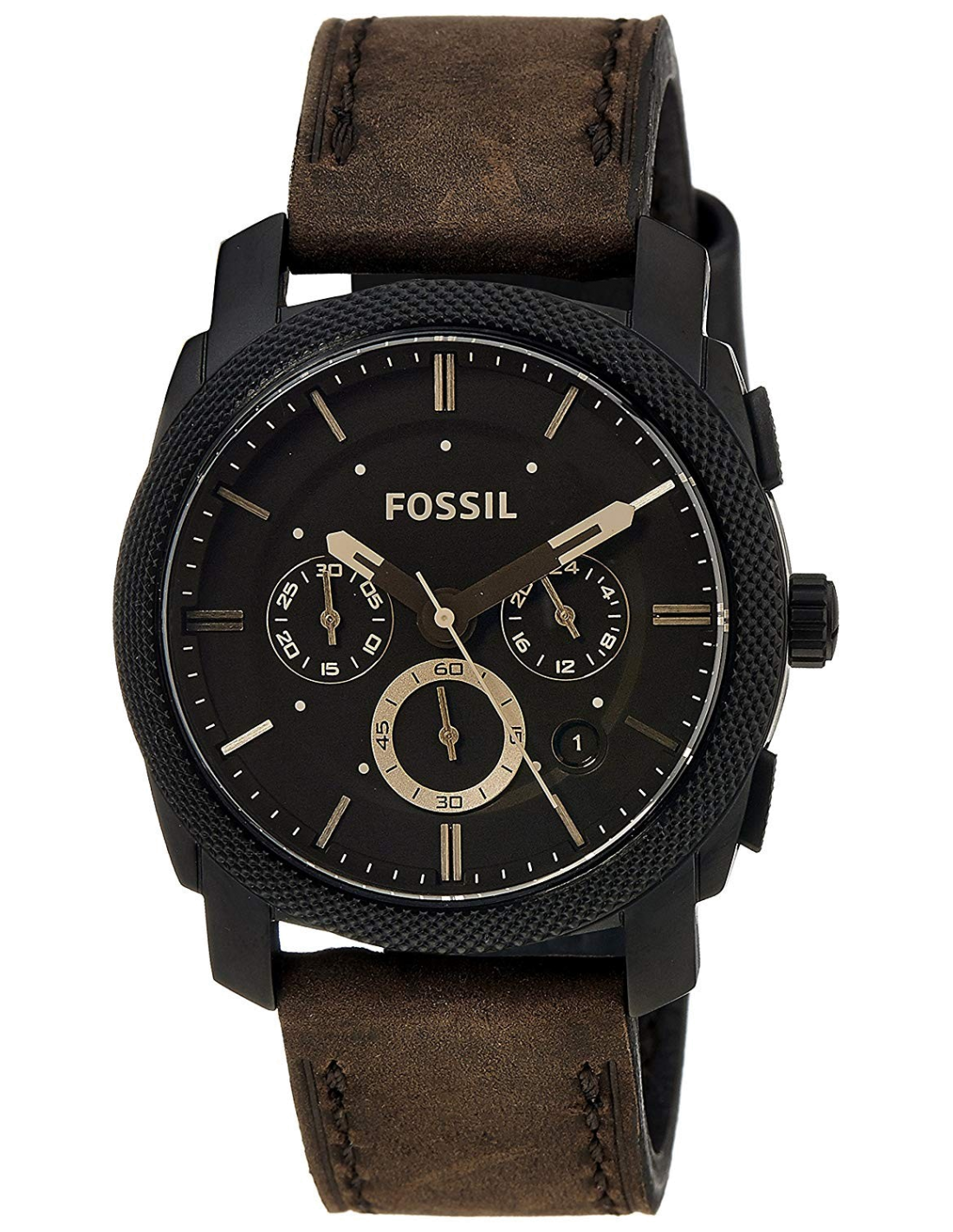 Montre Homme Fossil Machine FS4656 Bracelet Cuir Marron
