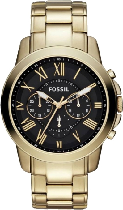 Montre Homme Fossil FS4815 Grant bracelet acier doré jaune