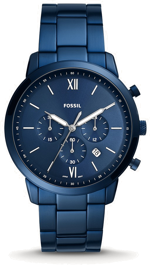 Montre homme Fossil Neutra Chronograph FS5826 bleu océan en acier inoxydable