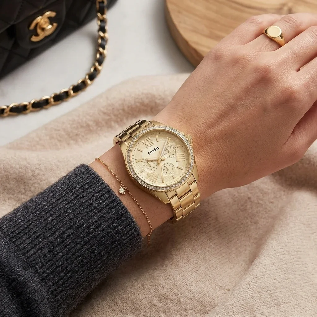 Fossil Cécile AM4482 Women's Gold Steel Watch - Outlet Price