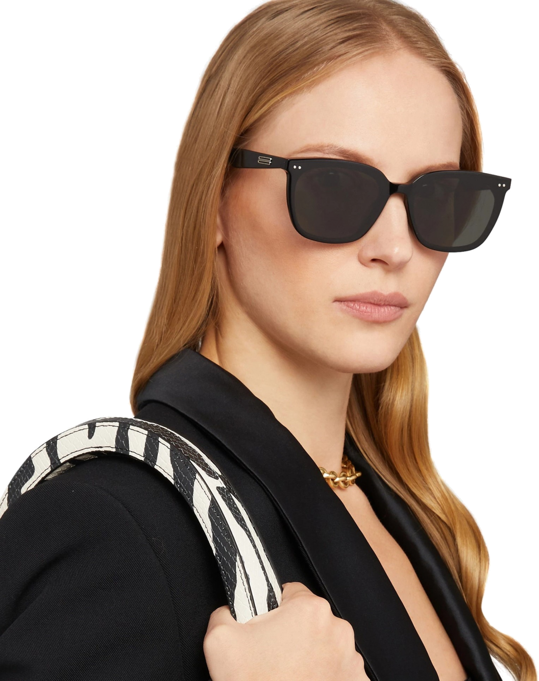 Lunettes de soleil Gentle Monster HEIZER01 - Monture noire unisexe vue 4