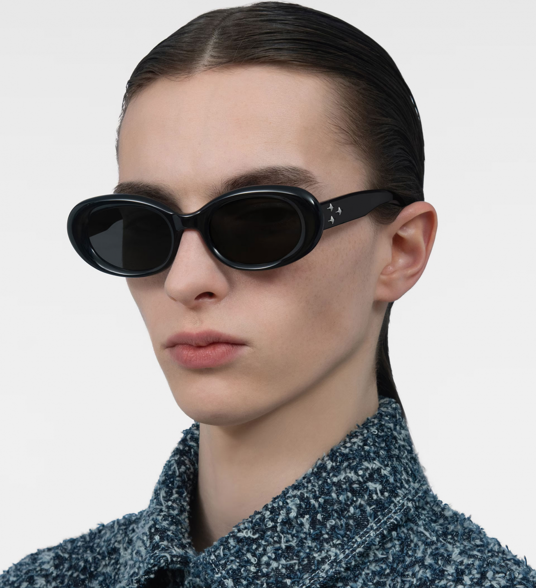 Lunettes de soleil Gentle Monster EVE 01 Noir - Monture ovale unisexe vue 3