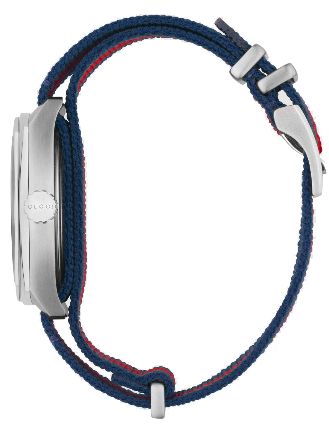 Montre Homme Gucci YA142304 Quartz, Cadran Bleu, Bracelet Nylon Bicolore vue 2