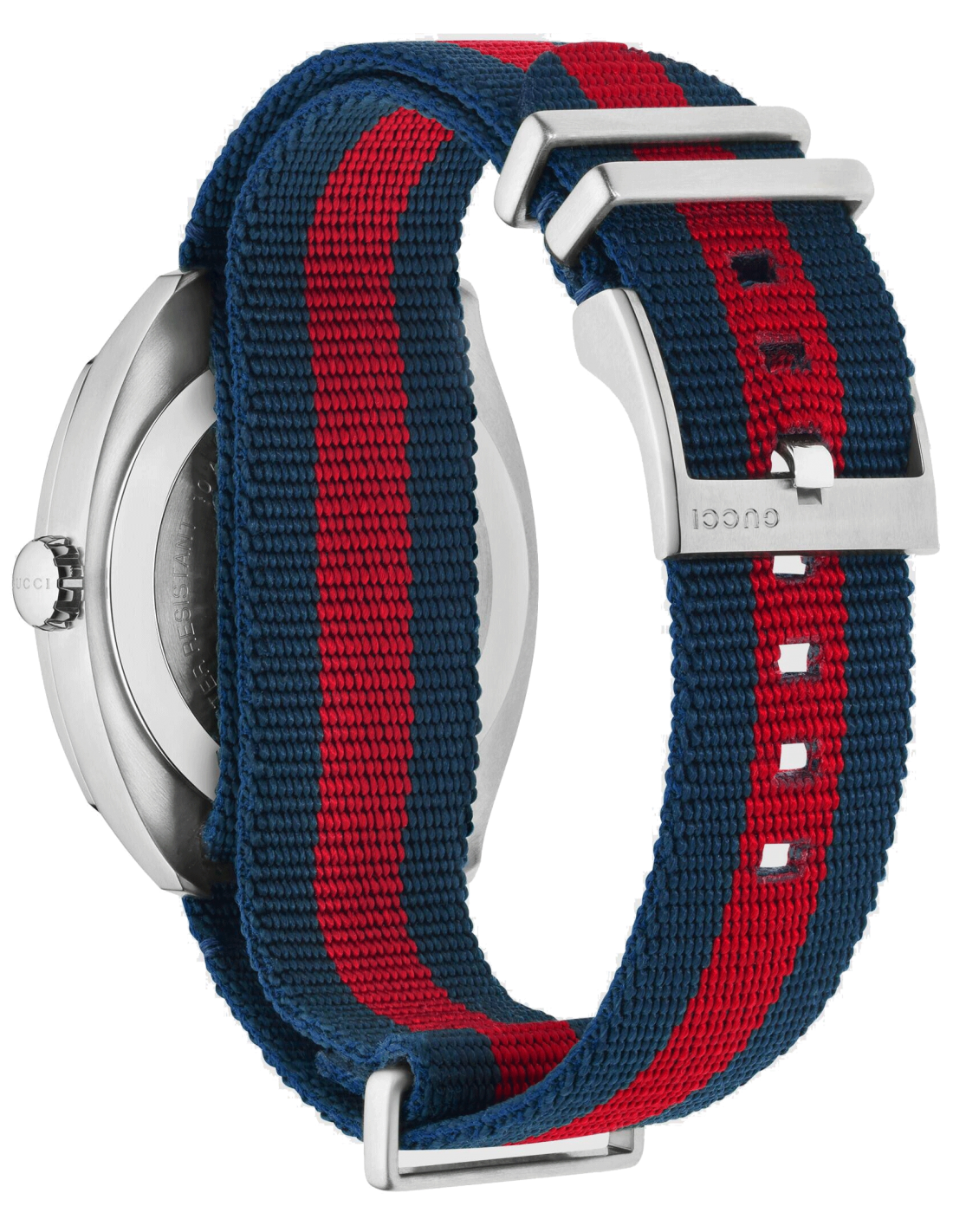 Montre Homme Gucci YA142304 Quartz, Cadran Bleu, Bracelet Nylon Bicolore vue 3