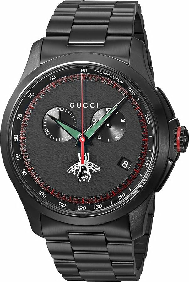 Montre Homme Gucci G-Timeless XL Chronographe Acier Noir Réf. YA126269