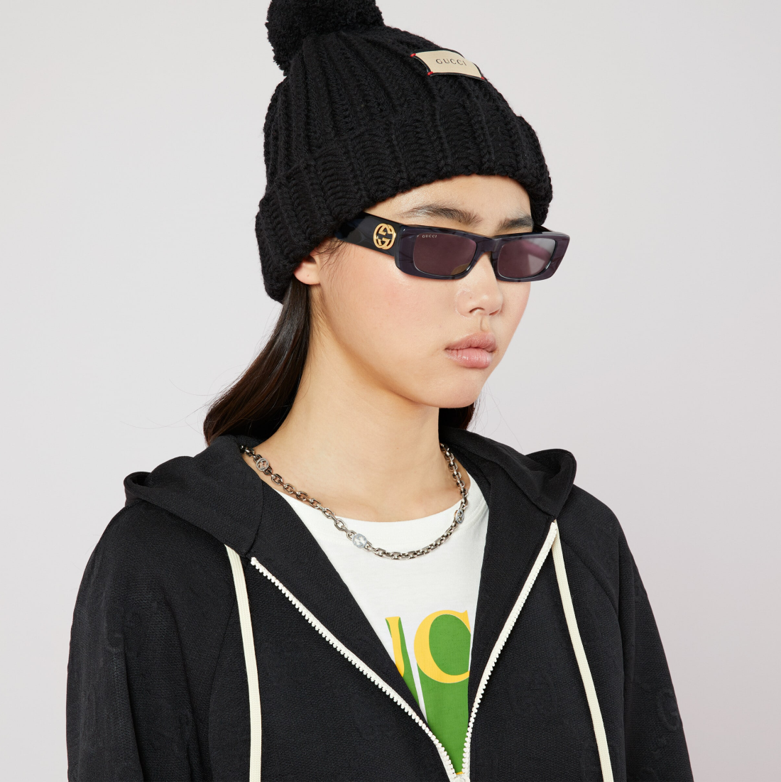 Collier Gucci GG108400 en argent 925 avec pendentif GG palladium - Unisexe vue 2