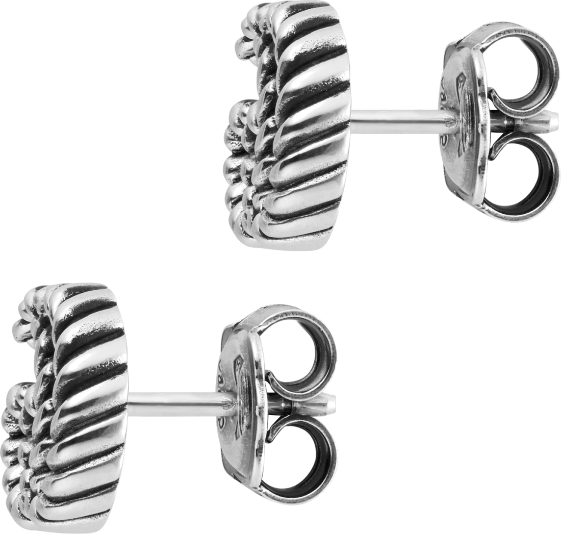Boucles d'oreilles à tige Gucci GG Marmont en argent 925 vieilli - Réf. YBD62775500100U vue 2