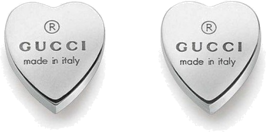 Boucles d'oreilles Gucci en argent 925 forme cœur - Réf. 108406