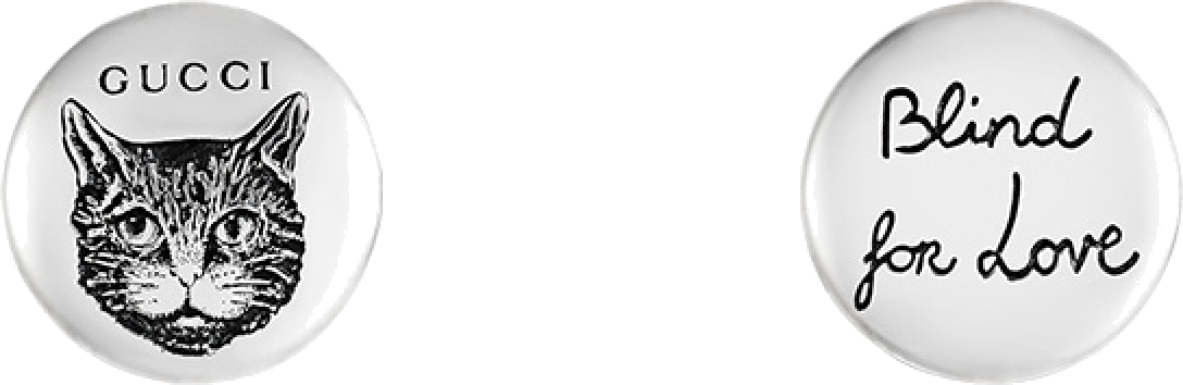 Boucles d'oreilles Gucci 109528 en argent 925 motif chat pour femme