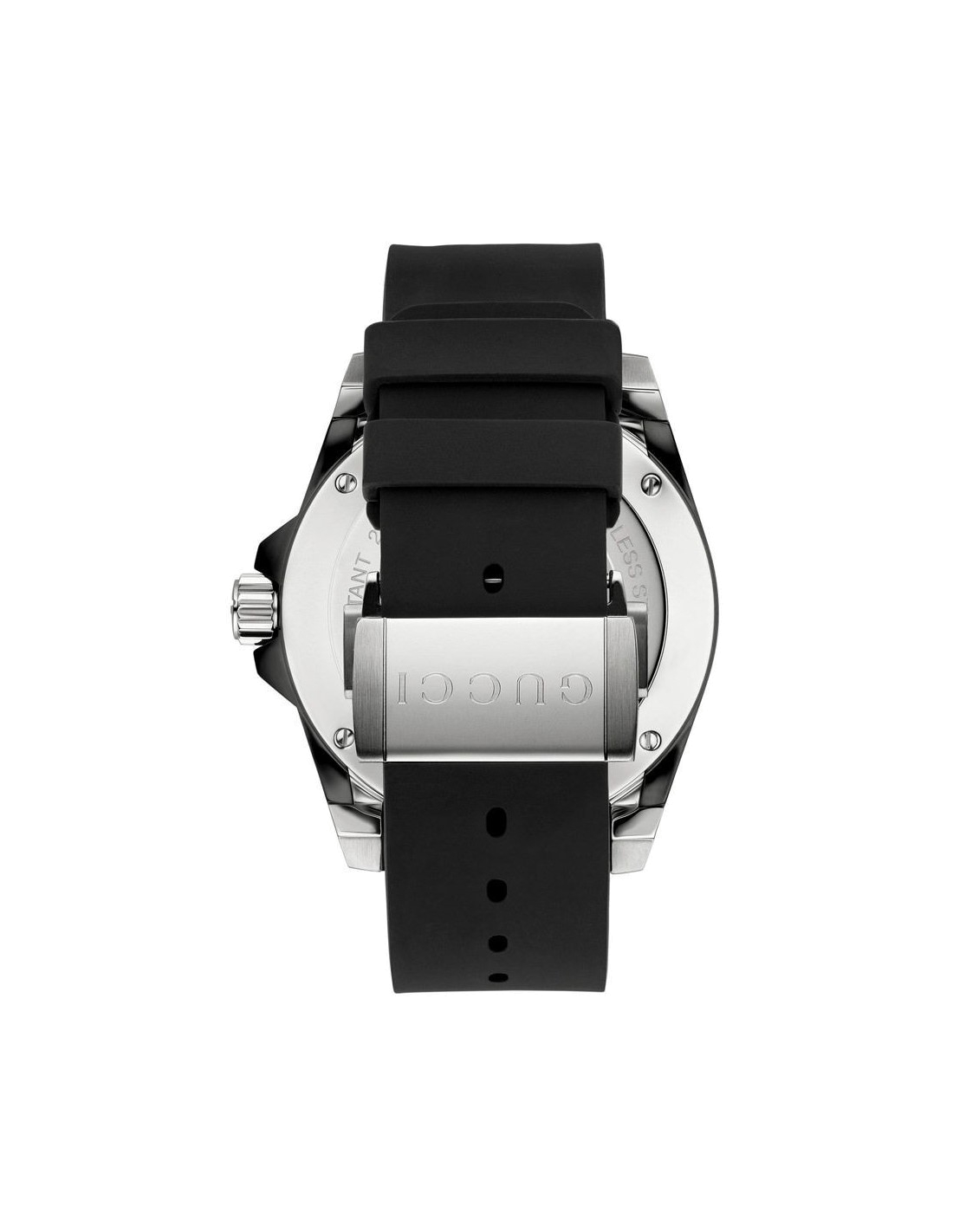 Montre Gucci Dive Homme YA136204 - Boîtier acier, bracelet caoutchouc noir vue 2