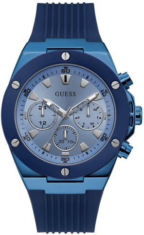 Montre Guess GW0057G3 Poseidon en Acier et Silicone Bleu